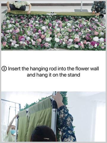 Simulated Pink Yellow Rose Plant Wall Party Wedding Background